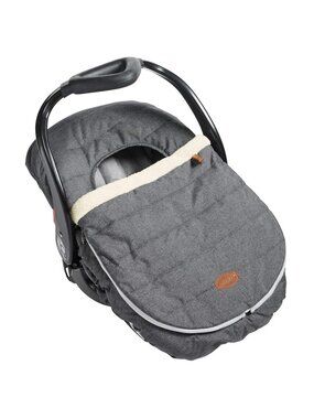 JJ Cole Infant Car Seat Cover With Fleece Lining & Elastic Fit Cold Weather Gray